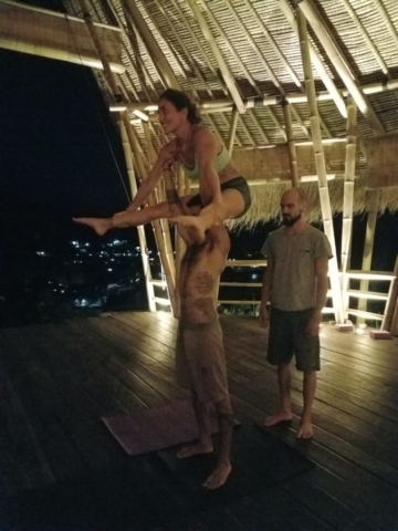 Acro yoga with friends