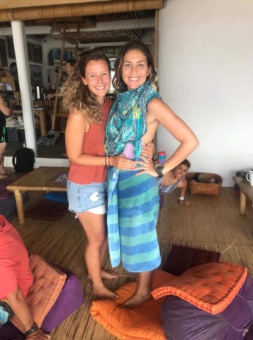 Two beautiful girls reunited in Apneista Bali Amed